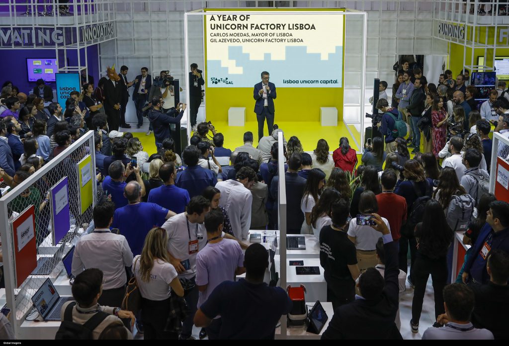 Photo: Lisbon, 14/11/2023 - Second day of the Web Summit 2023, at Parque das NaçÃµes in Lisbon. Carlos Moedas during the Unicorn Factory Lisboa results presentation. Carlos Moedas. Credit: Pedro Rocha / Global Images/Sipa USA
