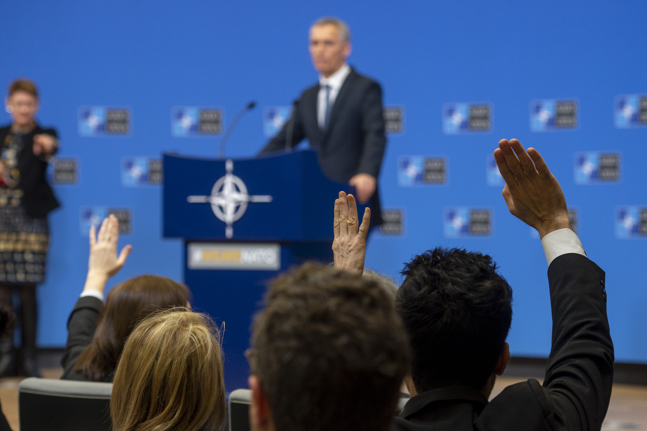 Press conference by NATO Secretary General Jens Stoltenberg ahead of the meetings of NATO Defence Ministers at NATO headquarters on 13 and 14 February 2019