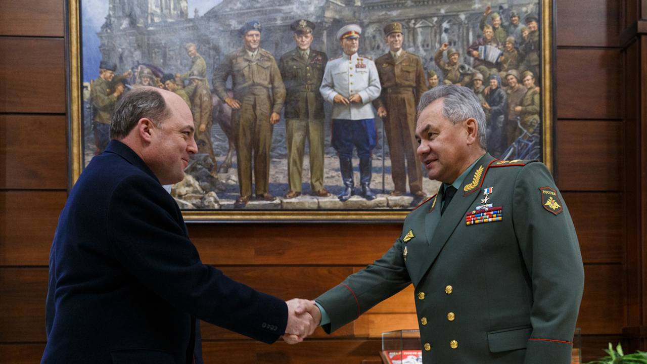 Photo: Russian Defence Minister General of the Army Sergei Shoigu held talks in Moscow with his British counterpart Ben Wallace. Credit: Ministry of Defense of the Russian Federation