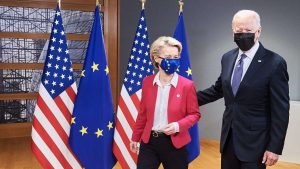 Photo: President of the European Commission, Ursula von der Leyen, and President of the United States, Joe Biden, meeting in June 2021. Credit: European Commission via Twitter.