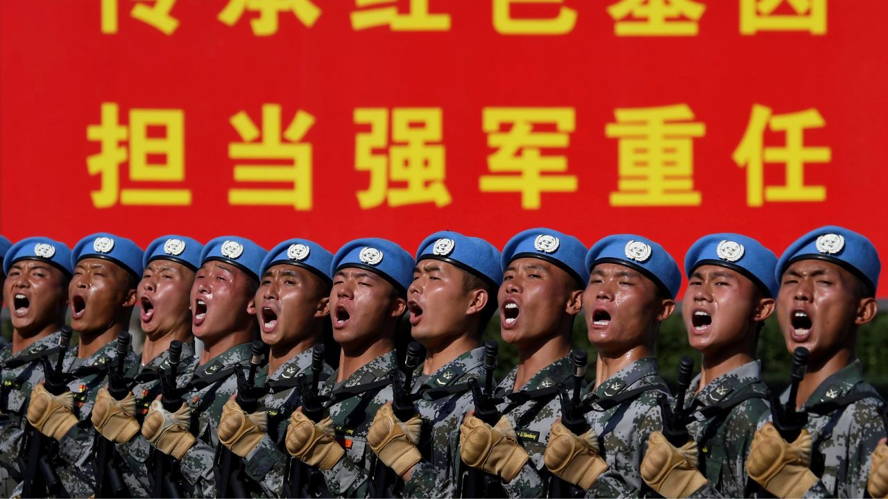 Photo: Chinese soldiers practice marching in formation ahead of military parade to celebrate the 70th anniversary of the founding of the People's Republic of China in Beijing, China September 25, 2019. Credit: Naohiko Hatta/Pool via REUTERS