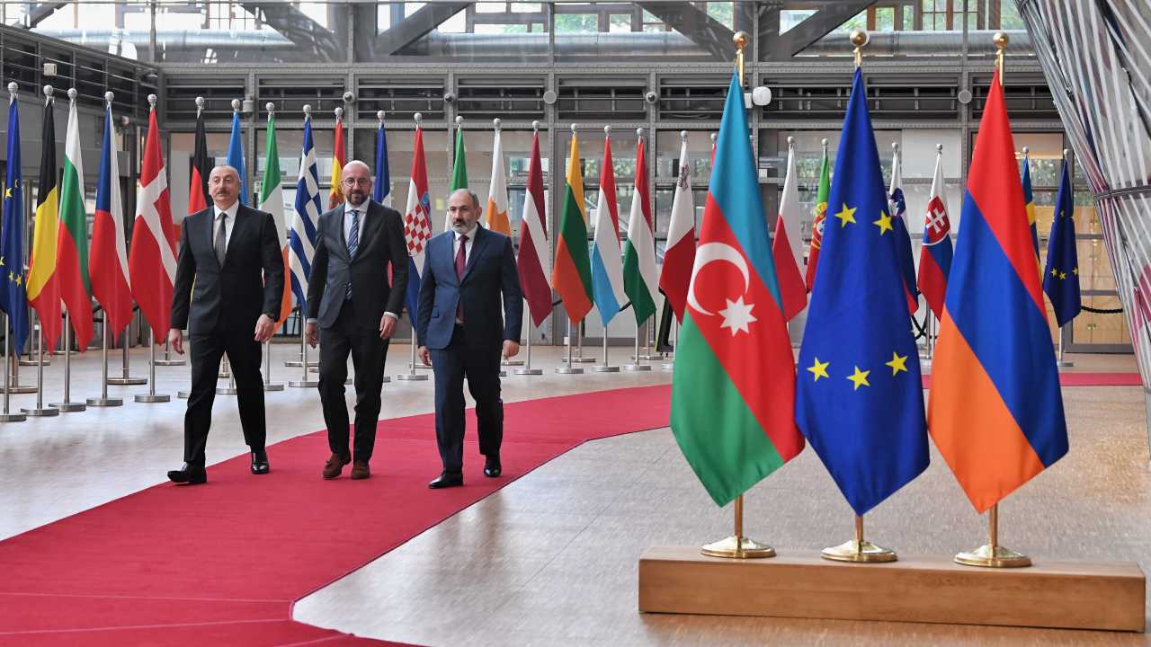 Photo: President Michel meets President of Azerbaijan and PM of Armenia. Credit: European Union.