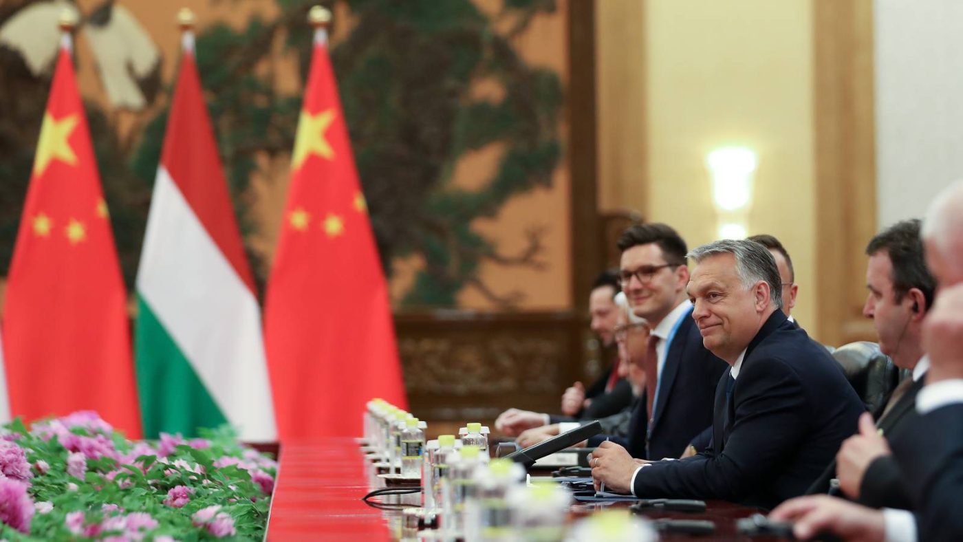 Photo: Hungarian Prime Minister Viktor Orban talks with Chinese President Xi Jinping (not pictured) during the bilateral meeting of the Second Belt and Road Forum at the Great Hall of the People, in Beijing, China April 25, 2019. Credit: Andrea Verdelli/Pool via REUTERS.