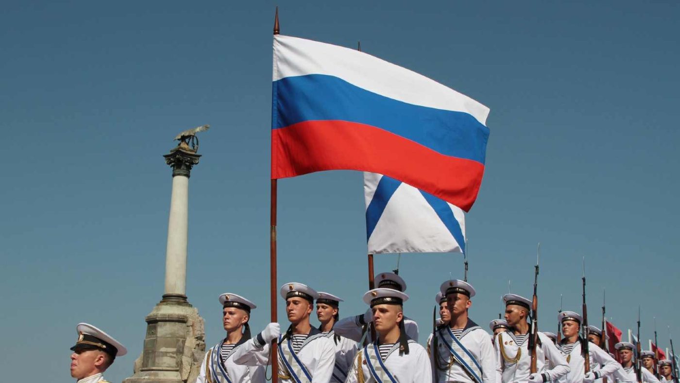 Photo: Russian sailors march during the Navy Day parade in the Black Sea port of Sevastopol, Crimea July 28, 2019. Credit: REUTERS/Alexey Pavlishak