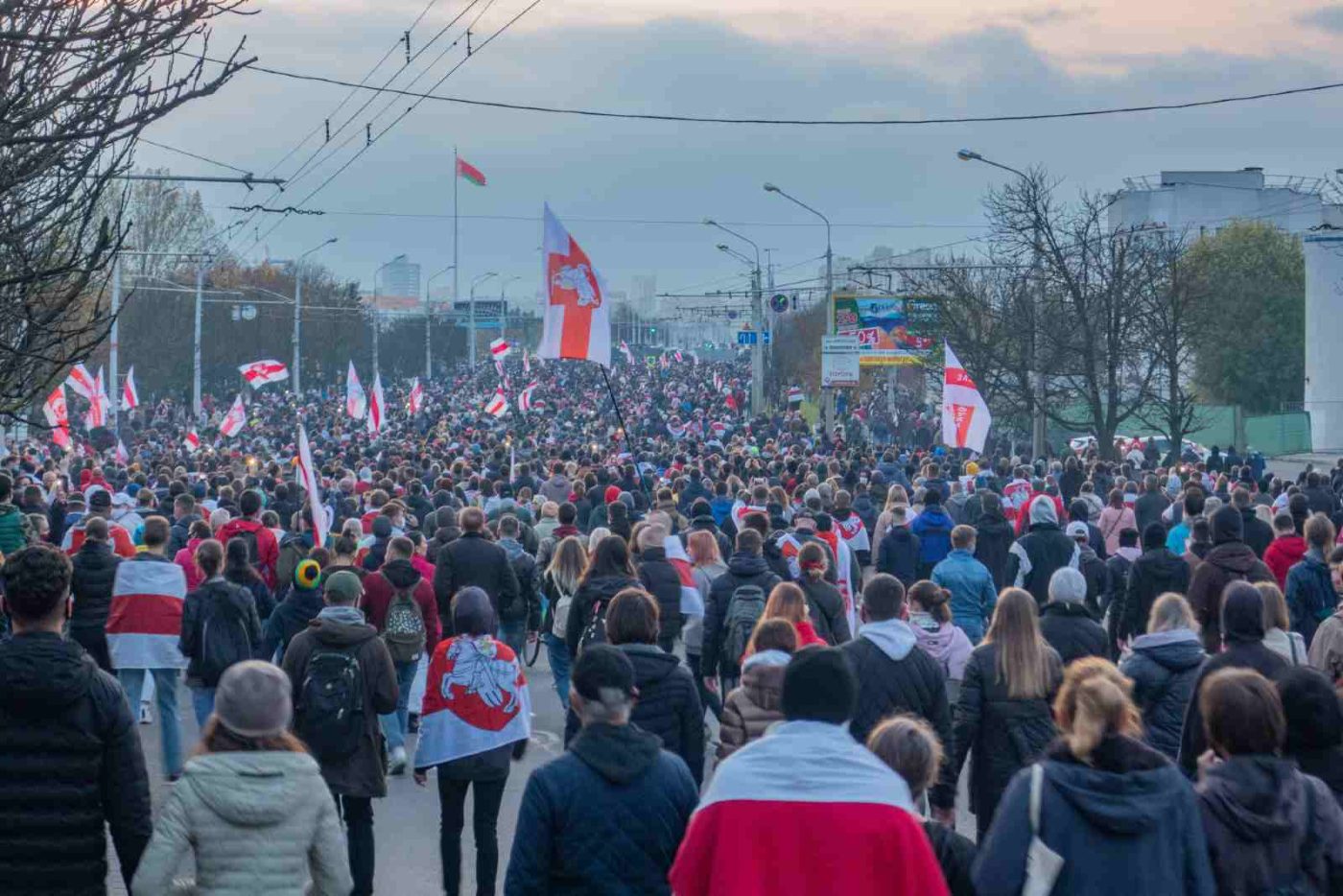 Photo: Protest rally against Lukashenko, 25 October 2020. Minsk, Belarus. Credit: Wikimedia Commons