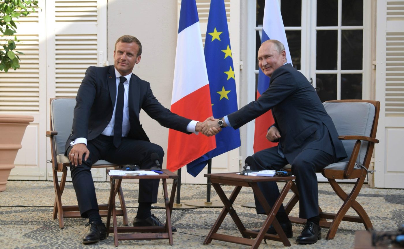 Photo: "Presidents of Russia and France made press statements and answered media questions" by the Kremlin under CC BY 4.0.