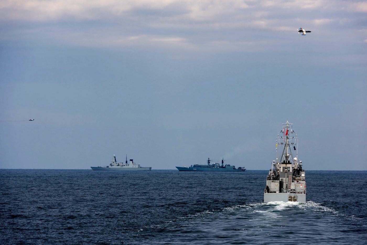 Photo: “SNMG2 and SNMCMG2 sailing in the Black Sea as part of NATO routine presence” by NATO under CC BY-NC-ND 2.0.