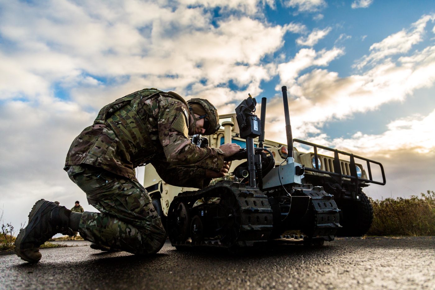 Photos: A US Air Force Explosive Ordnance Disposal (EOD) technician prepares a Mk. II Talon bomb disposal robot for work during exercise Northern Challenge. Exercise Northern Challenge 18, which involved more than 300 troops from 16 NATO Allies, was hosted by Iceland at Keflavik Air Base in September 2018. By training together, the soldiers were able to learn the latest and best tactics and techniques for dealing with Improvised Explosive Devices (IEDs), one of the least predictable weapons in modern warfare. Credit: NATO