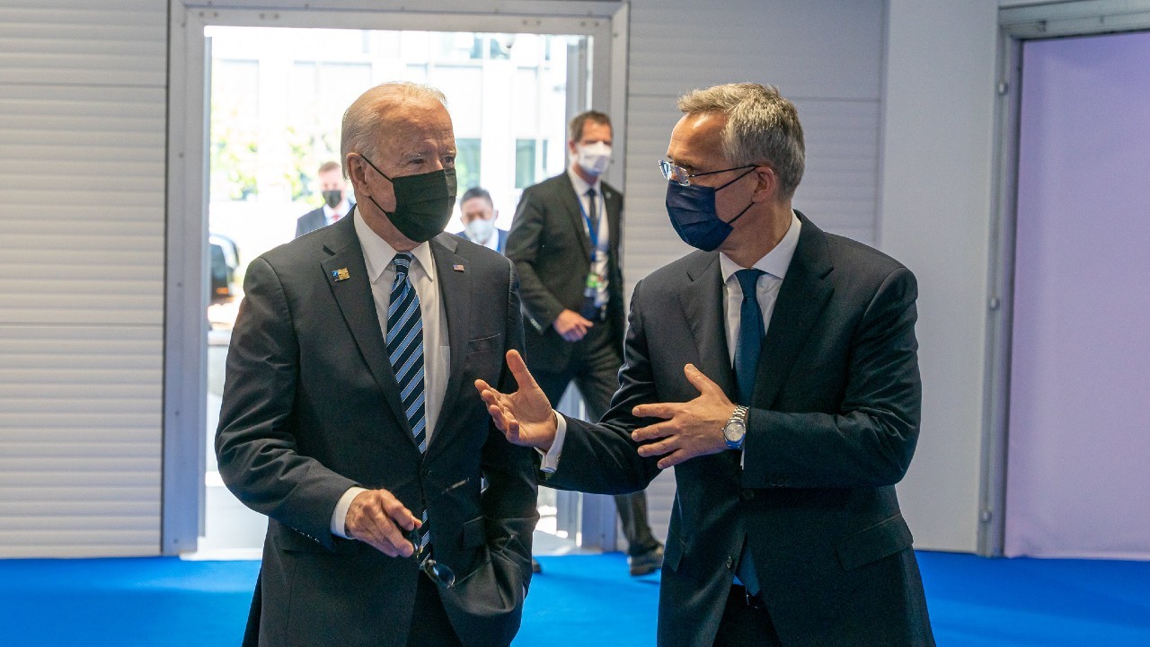 NATO leaders meet at the NATO Summit in Brussels.