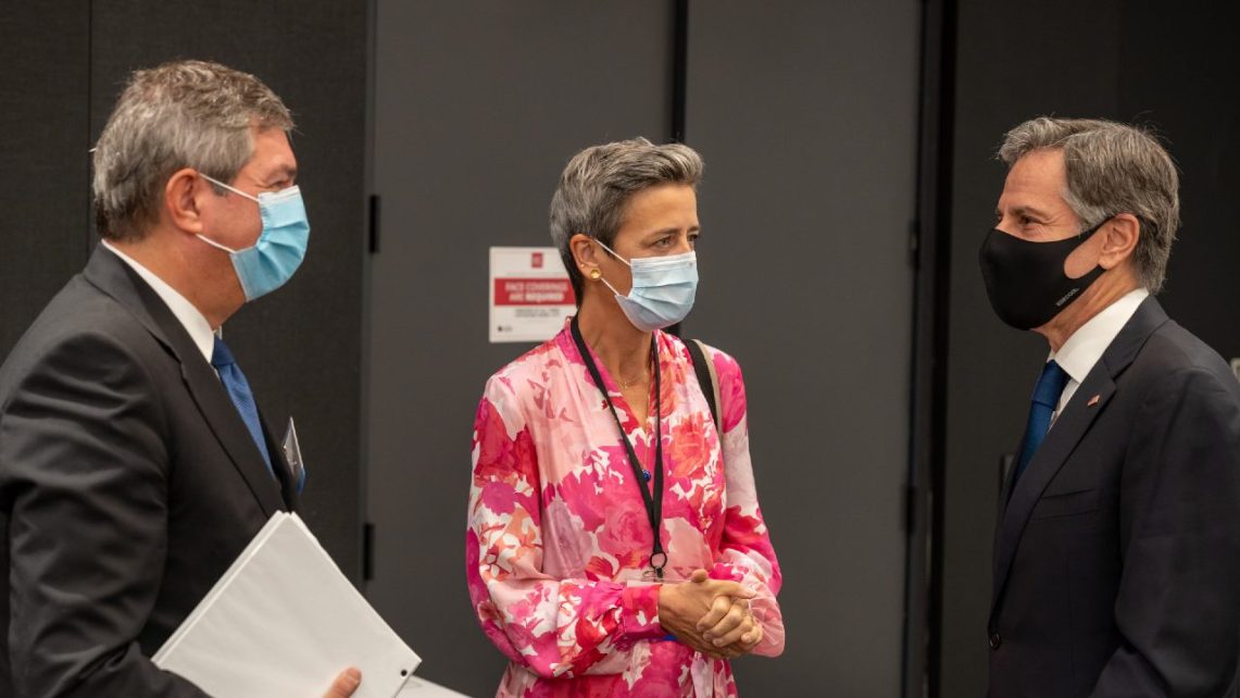 Photo: EU and US officials at the TTC Ministerial. Credit: US Department of State.