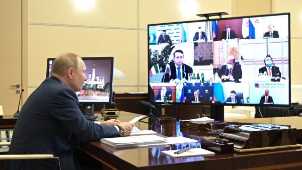 Photo: President Vladimir Putin meeting with representatives of the Italian business community (via videoconference), 26 January 2022. Credit: kremlin.ru