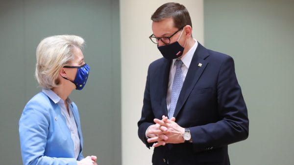 Polish Prime Minister Mateusz Morawiecki and European Commission President Ursula von der Leyen at the special meeting of the European Council, 24-25 May 2021. Credit: Etienne Ansotte/European Commission.
