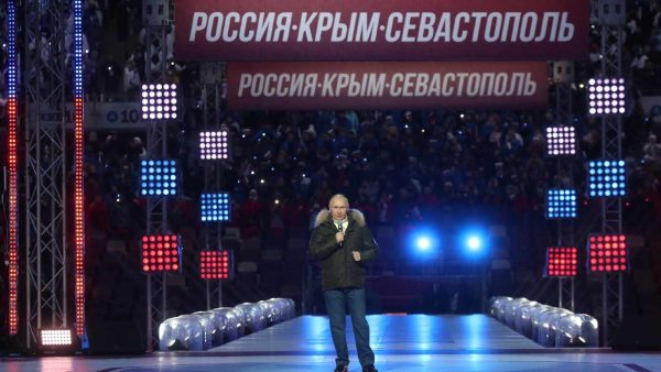 Photo: Vladimir Putin gave a speech at the festive event held at Luzhniki as part of the Days of Crimea in Moscow. March 18, 2021. Credit: Kremlin