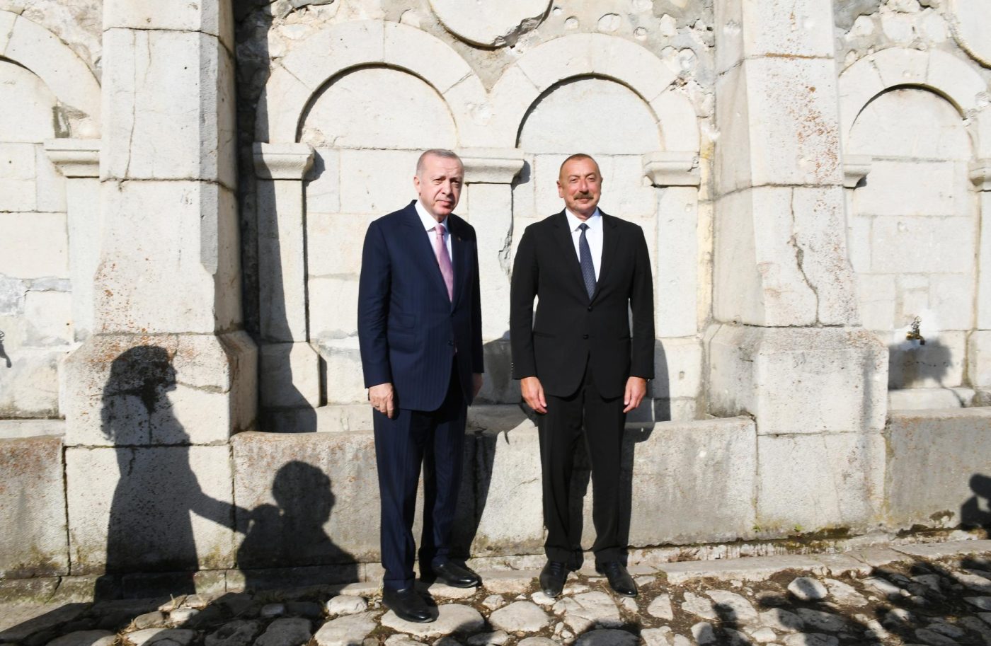 Photo: Presidents of Azerbaijan and Turkey visited "Khan gizi" spring in Shusha. Credit: President of Azerbaijan