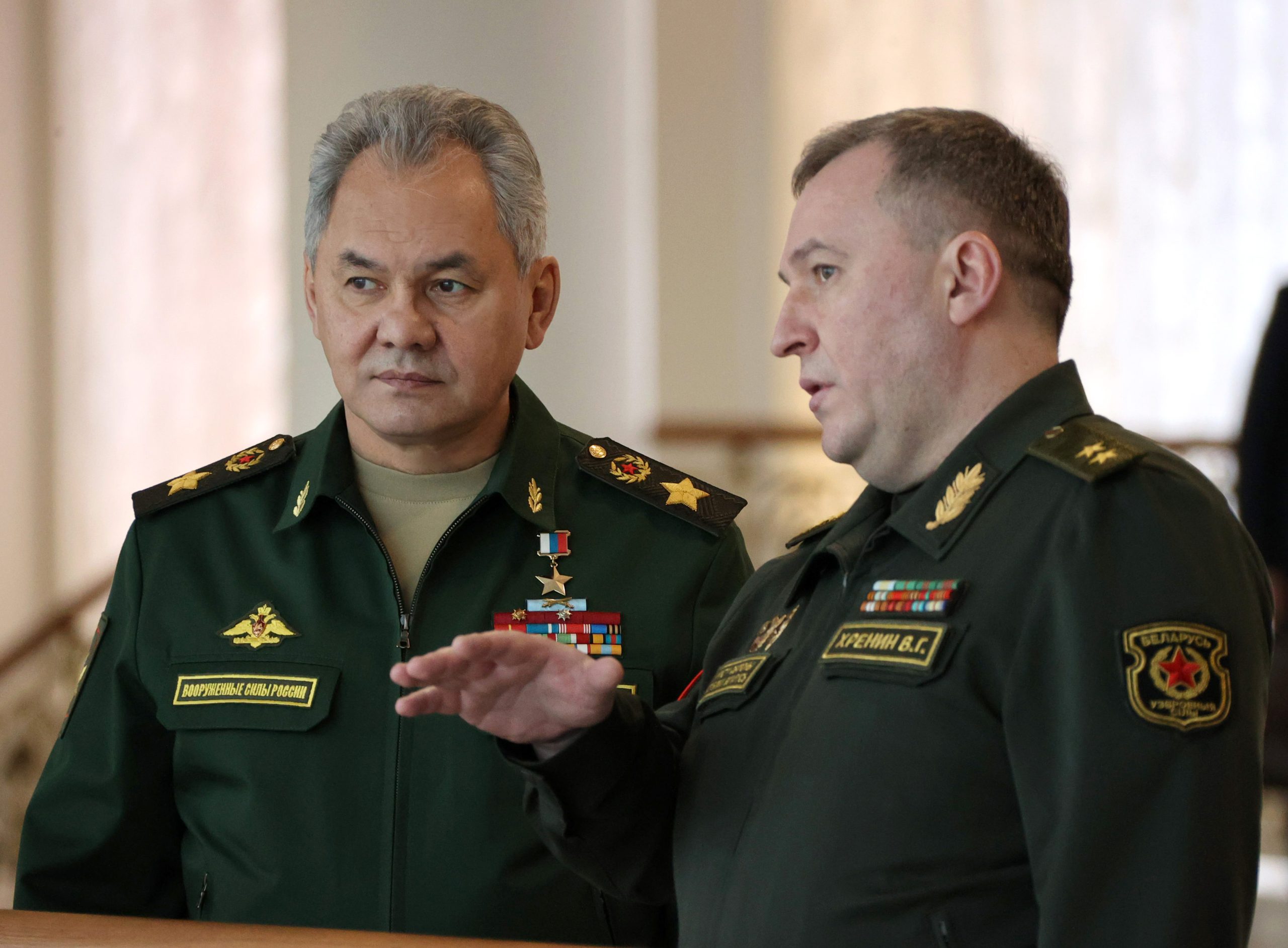 Звание шойгу в настоящее время 2024. Хренин министр обороны Белоруссии.