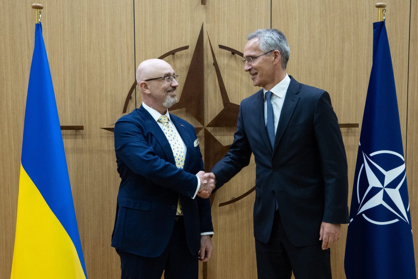 Photo: NATO Secretary General Jens Stoltenberg and Ukrainian Defence Minister Oleksii Reznikov. Credit: @jensstoltenberg via Twitter https://twitter.com/jensstoltenberg/status/1580275079262322691/photo/1