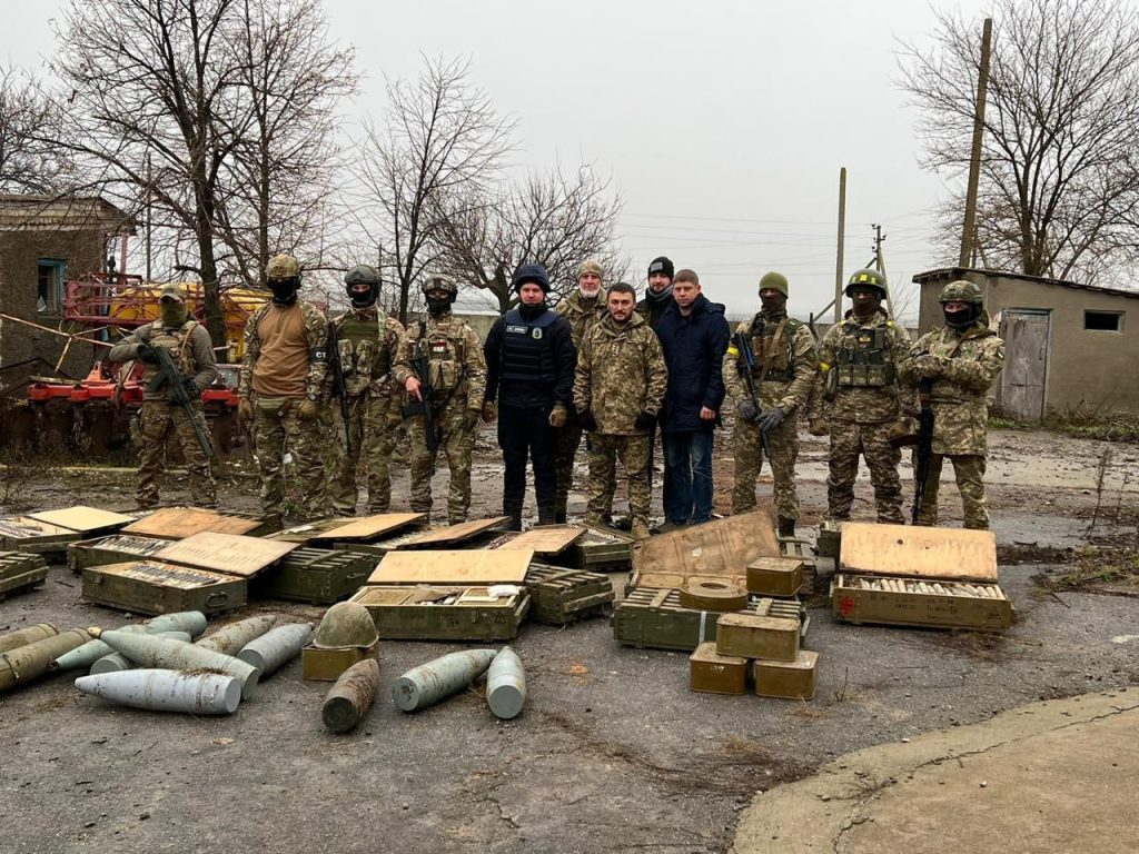 Photo: On December 16, another warehouse with Russian ammunition was discovered in the city of Snihurivka, Mykolaiv Oblast. Credit: Telegram of Ivan Kukhta, the head of Snihurivka Military Administration
