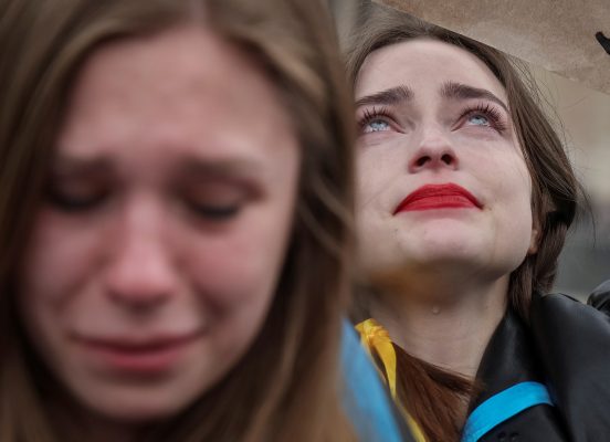Photo: Women cry as they take part in a rally demanding international leaders to organize a humanitarian corridor for the evacuation of Ukrainian military and civilians from Mariupol, amid Russia's invasion of Ukraine, in central Kyiv, Ukraine April 30, 2022. Credit: REUTERS/Gleb Garanich
