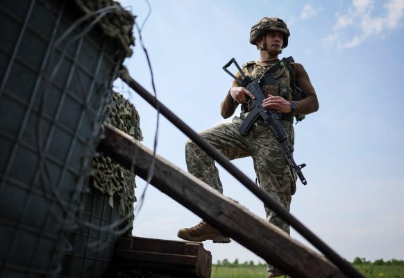 Photo: A Ukrainian service member is pictured at a position on the front line, amid Russia's attack on Ukraine, near Bakhmut, Donbas region Ukraine June 5, 2022. Credit: REUTERS/Gleb Garanich