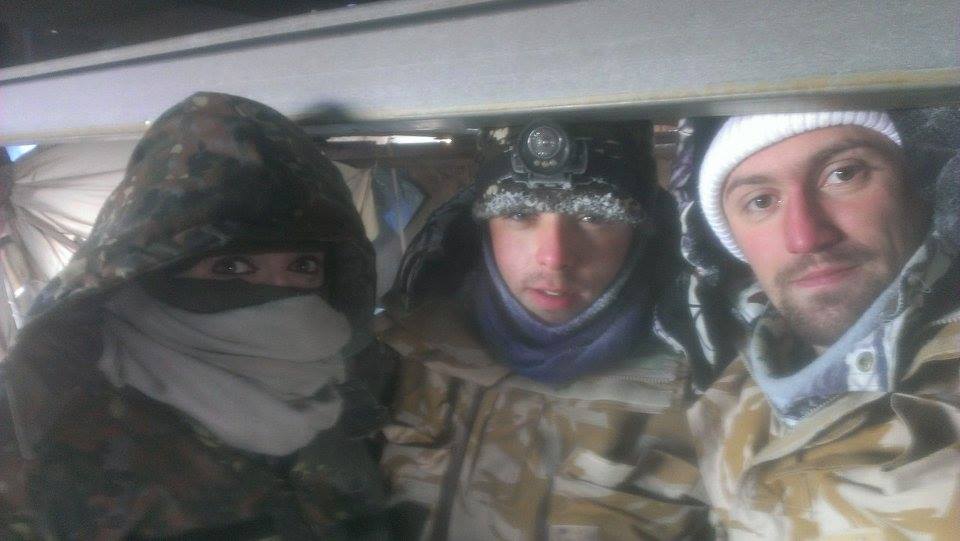 Photo: On the "Sky" position in Pisky, 5 km away from the Donetsk airport. That winter the temperature was sometimes around -20 Celsius. Credit: Lera Burlakova.