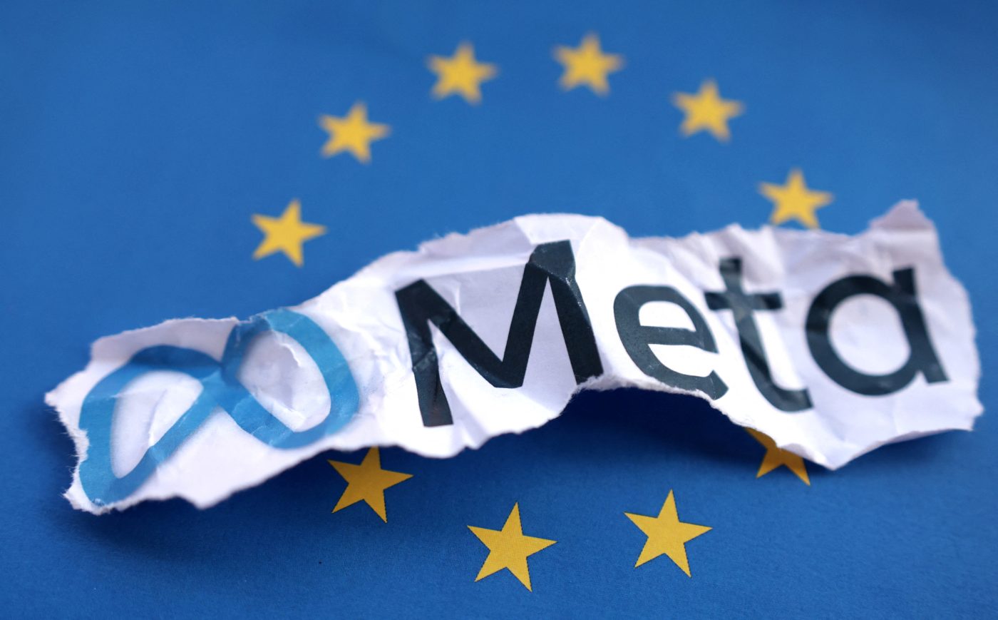 Photo: EU flag and Meta logo are seen in this illustration taken, May 22, 2023. Credit: REUTERS/Dado Ruvic/Illustration