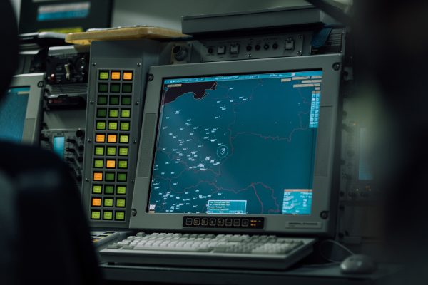 Photo: A computer console on board a NATO Boeing 707 E-3A AWACS. These aircraft are patrolling Allied airspace in Eastern Europe, in the wake of Russia’s attack on Ukraine. NATO’s Boeing E-3A Airborne Warning & Control System aircraft has a distinctive radar dome mounted on the fuselage which allows the crew to survey an area of more than 310,798 square kilometres, or about the size of Poland. Credit: NATO Flickr