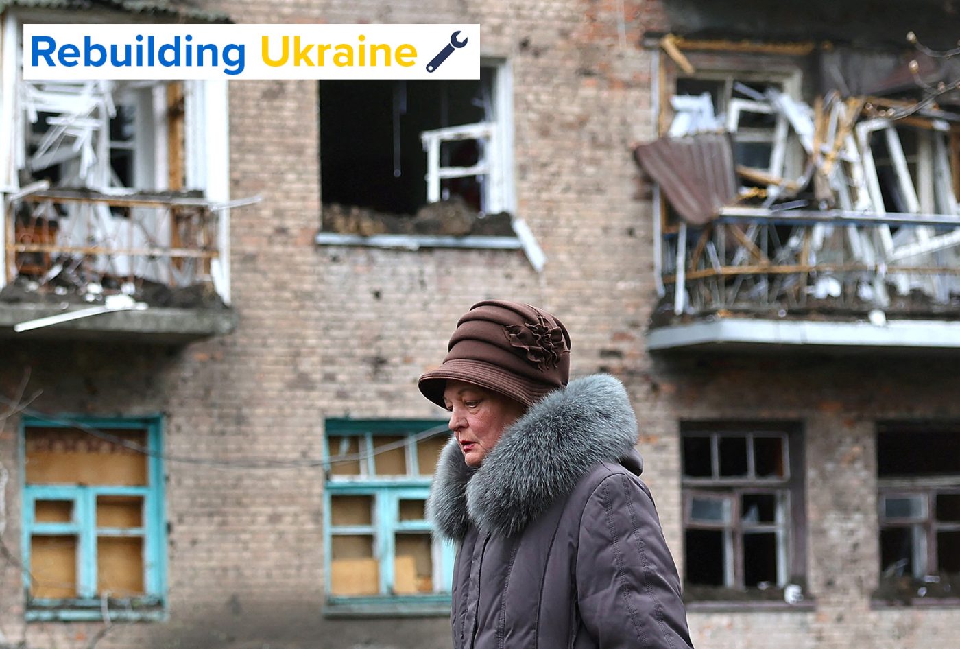 Photo: One of the few remaining villagers walks past a building damaged by recent shelling during heavy fighting at the frontline of Bakhmut and Chasiv Yar, in Chasiv Yar, Ukraine, April 12, 2023. Credit: REUTERS/Kai Pfaffenbach
