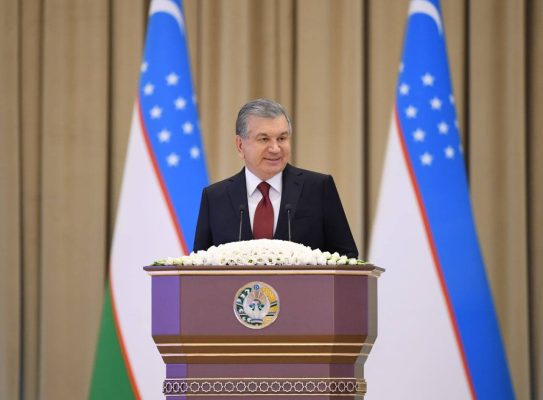 Photo: Shavkat Mirzoyoyev, President of Uzbekistan. Credit: Website of the President of Uzbekistan. https://president.uz/ru/site/multi-media?menu_id=14&page=2&per-page=15&p_tab=5