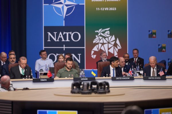Photo: President Zelenskyy at the NATO Vilnius Summit. Credit: @ZelenskyyUa via Twitter https://twitter.com/ZelenskyyUa/status/1679112271249784834/photo/1