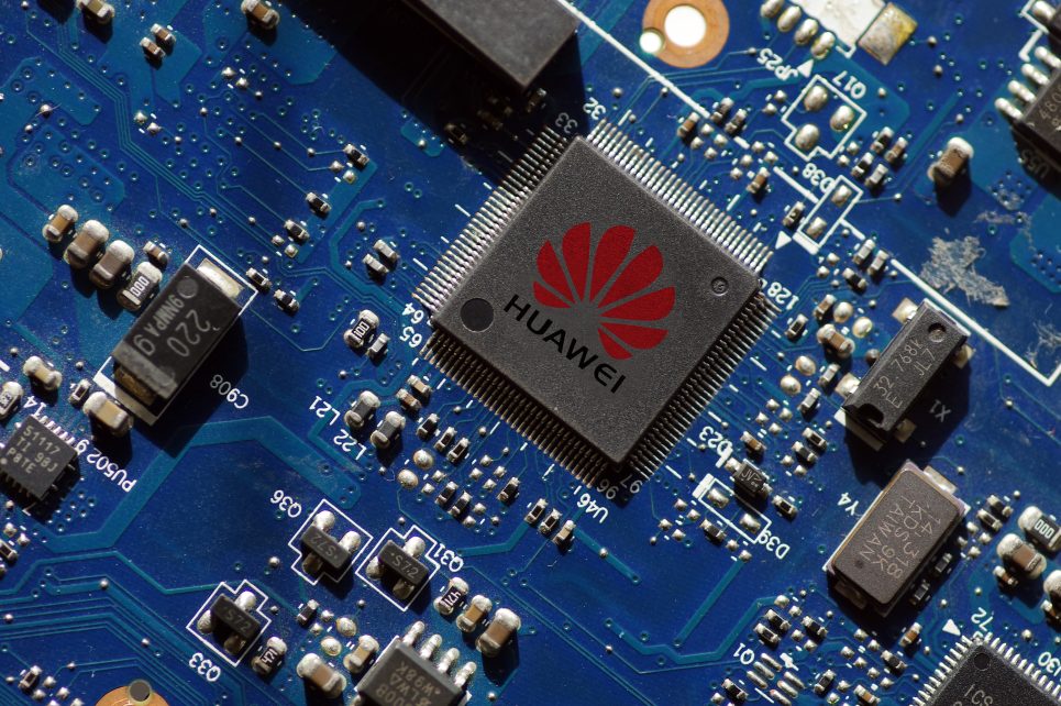 Photo: A chip of Huawei is pictured in Ji'nan city, east China's Shandong province, 20 April 2018. Credit: Da qing via Reuters