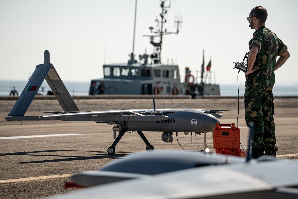 Photo: A Portuguese Unmanned Aerial System (UAS) Ogassa OGS 42 drone stands ready for takeoff during NATO Exercise REPMUS 22. Credit: NATO