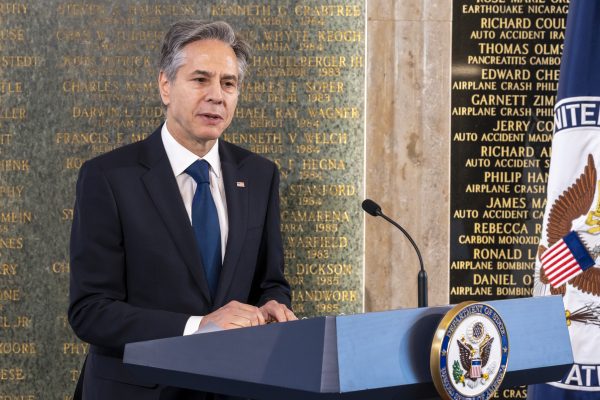 Photo: Secretary Blinken Delivers Remarks at a Wreath-Laying Ceremony on Foreign Affairs Day. Credit: US Department of State via Flickr. https://flic.kr/p/2oydpRV