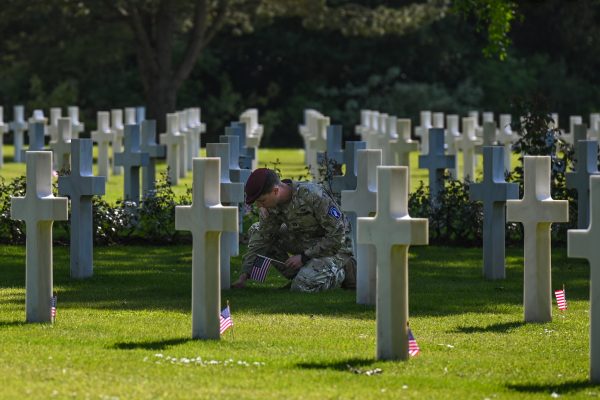 Photo: COLLEVILLE-SUR-MER, FRANCE - JUNE 04, 2023: A view from the Normandy American Cemetery in Colleville-sur-Mer, ahead of the commemoration of the historic D-Day events, in Colleville-Sur-Mer, France, on June 04, 2023. Credit: Artur Widak/NurPhoto