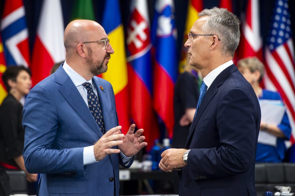 Photo: NATO Secretary General Jens Stoltenberg and Charles Michel (President of the European Council). Credit: NATO