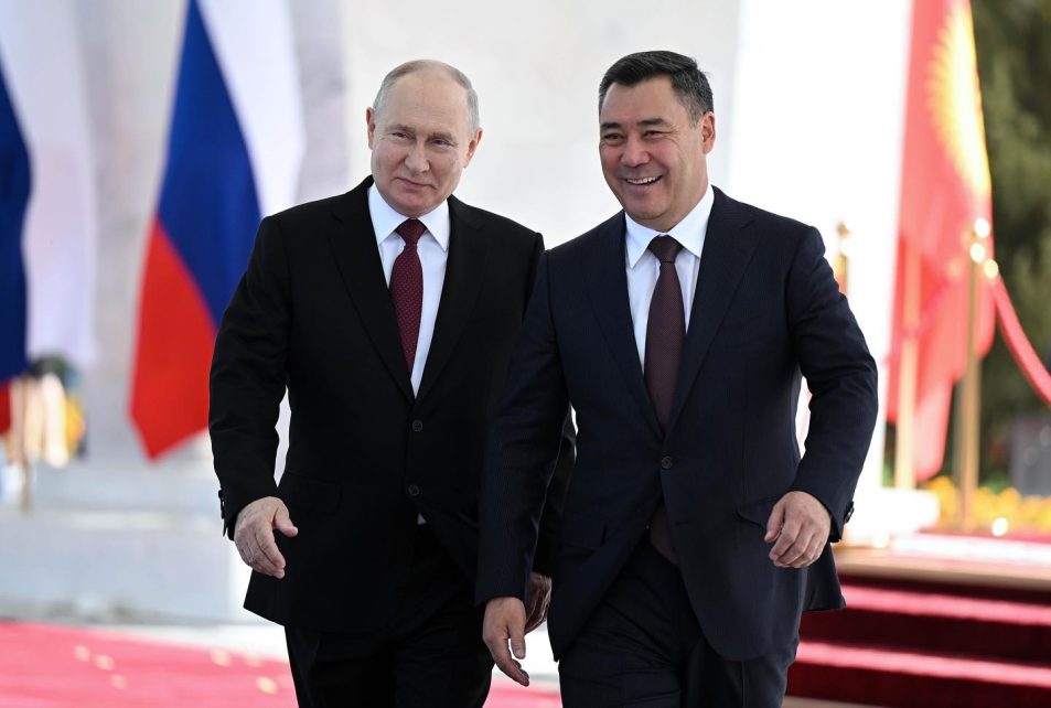 Photo: Russian President Vladimir Putin meets with President of Kyrgyzstan Sadyr Japarov. Credit: @kyrgyzpresident via Instagram. https://www.instagram.com/p/CyTZHkDIoZT/?img_index=6