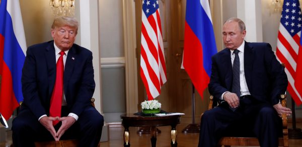 Photo: US President Donald Trump meets with Russian President Vladimir Putin in Helsinki, Finland, July 16, 2018. Credit: REUTERS/Kevin Lamarque
