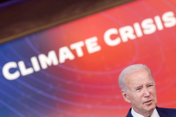 Photo: US President Joe Biden delivers remarks on extreme heat conditions, from the South Court Auditorium on the White House campus, in Washington, U.S. July 27, 2023. credit: REUTERS/Jonathan Ernst