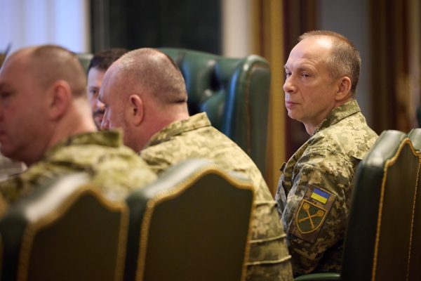 Photo: Commander in Chief of the Ukrainian Armed Forces Colonel General Oleksandr Syrskyi attends a meeting with Ukraine's President Volodymyr Zelenskiy and newly appointed top military commanders, amid Russia's attack on Ukraine, in Kyiv, Ukraine February 10, 2024. Credit: Ukrainian Presidential Website https://www.president.gov.ua/photos/zustrich-prezidenta-ukrayini-z-vijskovim-kerivnictvom-6029
