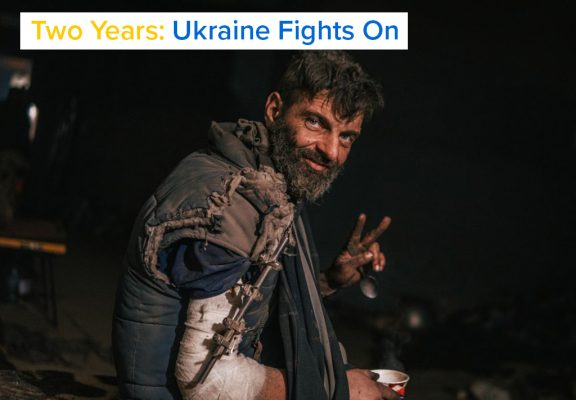 Photo: An injured Ukrainian soldier poses with a victory sign as he sits at a makeshift field hospital inside a bunker of the besieged Azovstal steel plant in southern port city of Mariupol, Ukraine, in this handout picture released May 10, 2022. Meanwhile, all civilians have been evacuated from the Azovstal plant, only Ukrainian soldiers, including wounded servicemen, remain defiant in the steel complex which are under siege from the Russian military. Ukrainian President Volodymyr Zelensky said earlier in a joint press conference with Canadian Prime Minister Justin Trudeau in Kyiv that at the moment Ukraine does not have such heavy weapons that would allow them to unblock Mariupol through military means. Credit: Dmytro Orest Kozatskyi/Press service of Azov Regiment/Handout via EYEPRESS