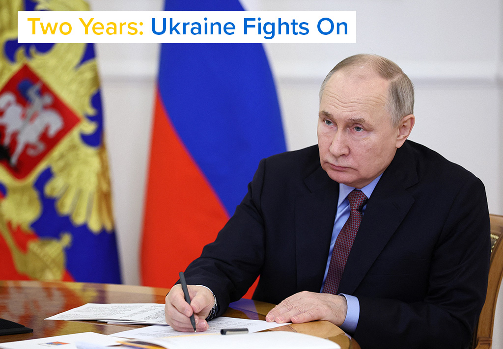 Photo: Russian President Vladimir Putin meets Head of the Republic of Tatarstan Rustam Minnikhanov in Kazan, Russia February 22, 2024. Credit: Sputnik/Sergei Bobylev/Pool via REUTERS.