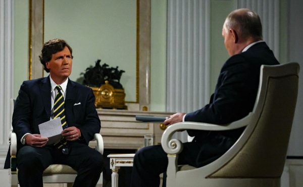 Photo: Russian President Vladimir Putin answered questions from Tucker Carlson, during an interview broadcast on X (formerly Twitter) for the Tucker Carlson Network. Credit: Kremlin.ru