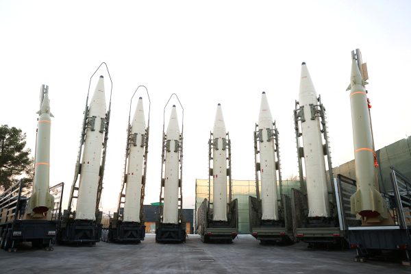 Photo: Iranian ballistic missiles are displayed during the ceremony of joining the Armed Forces, in Tehran, Iran, August 22, 2023. Credit: Iran's Presidency/WANA (West Asia News Agency)/Handout via REUTERS ATTENTION EDITORS - THIS PICTURE WAS PROVIDED BY A THIRD PARTY.