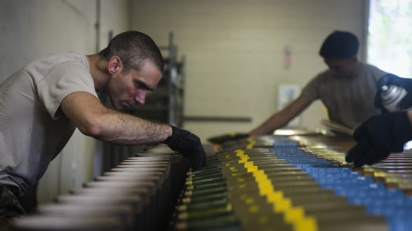 Photo: U.S. Air Force Staff Sgt. Charles Paulson, a munitions systems technician with the 1st Special Operations Maintenance Squadron, inspects 105mm target practice rounds at Hurlburt Field, Fla., May 15, 2018. Munitions systems technicians with the 1st SOMXS processed, assembled and transported 105mm rounds to the AC-130U Spooky and AC-130J Ghostrider gunships. Credit: US Air Force photo by Senior Airman Joseph Pick via dvids
