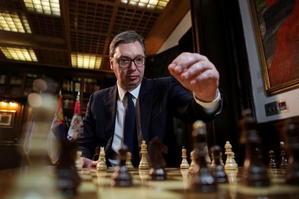Photo: Serbian President Aleksandar Vucic poses during an interview with Reuters in Belgrade, Serbia, March 21, 2019. Credit: REUTERS/Marko Djurica
