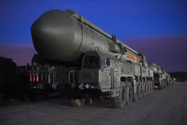 Photo: Russian nuclear weapons military equipment deploy for the May 9 parade on Red Square in Moscow, 2022. Source: Russian Ministry of Defence.