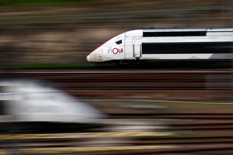 Photo: TGV high speed trains drive past a SNCF depot station in Charenton-le-Pont near Paris ahead of a national strike by French SNCF (French state-owned railway company) controllers in France, February 15, 2024. Credit: REUTERS/Gonzalo Fuentes