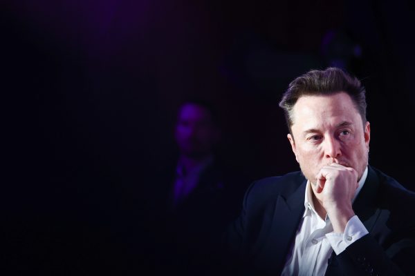 Photo: Elon Musk is speaking at the symposium about antisemitism, organized by the European Jewish Association, in Krakow, Poland, on January 22, 2024. Credit: STR/NurPhoto