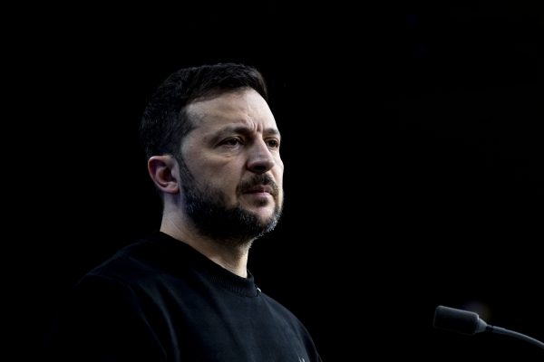 Photo: President of Ukraine Volodymyr Zelenskyy addresses a press conference during his visit at the European Council Summit, the EU leaders meeting at the headquarters of the European Union. The Ukrainian President responded to questions from journalists of international media, focusing on the relations with the USA, EU and President Trump for the future and peace in Ukraine. Brussels, Belgium on December 19, 2024 Credit: Nicolas Economou/NurPhoto