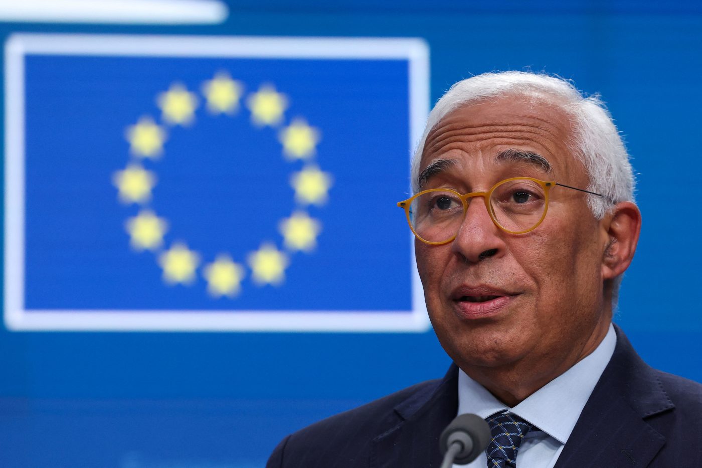 Photo: European Council President Antonio Costa attends a press conference on the day of a European Union summit in Brussels, Belgium March 20, 2025. Credit: REUTERS/Yves Herman