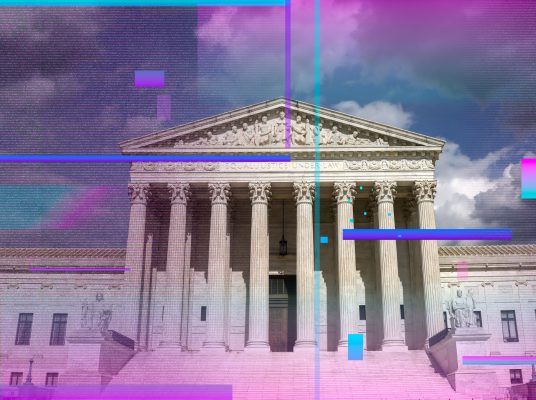 Illustration: Michael Newton/Center for European Policy Analysis. Photo: The United States Supreme Court in Washington, U.S., May 17, 2021. REUTERS/Evelyn Hockstein